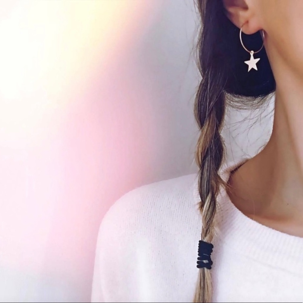 Dainty Star Hoops 🌟